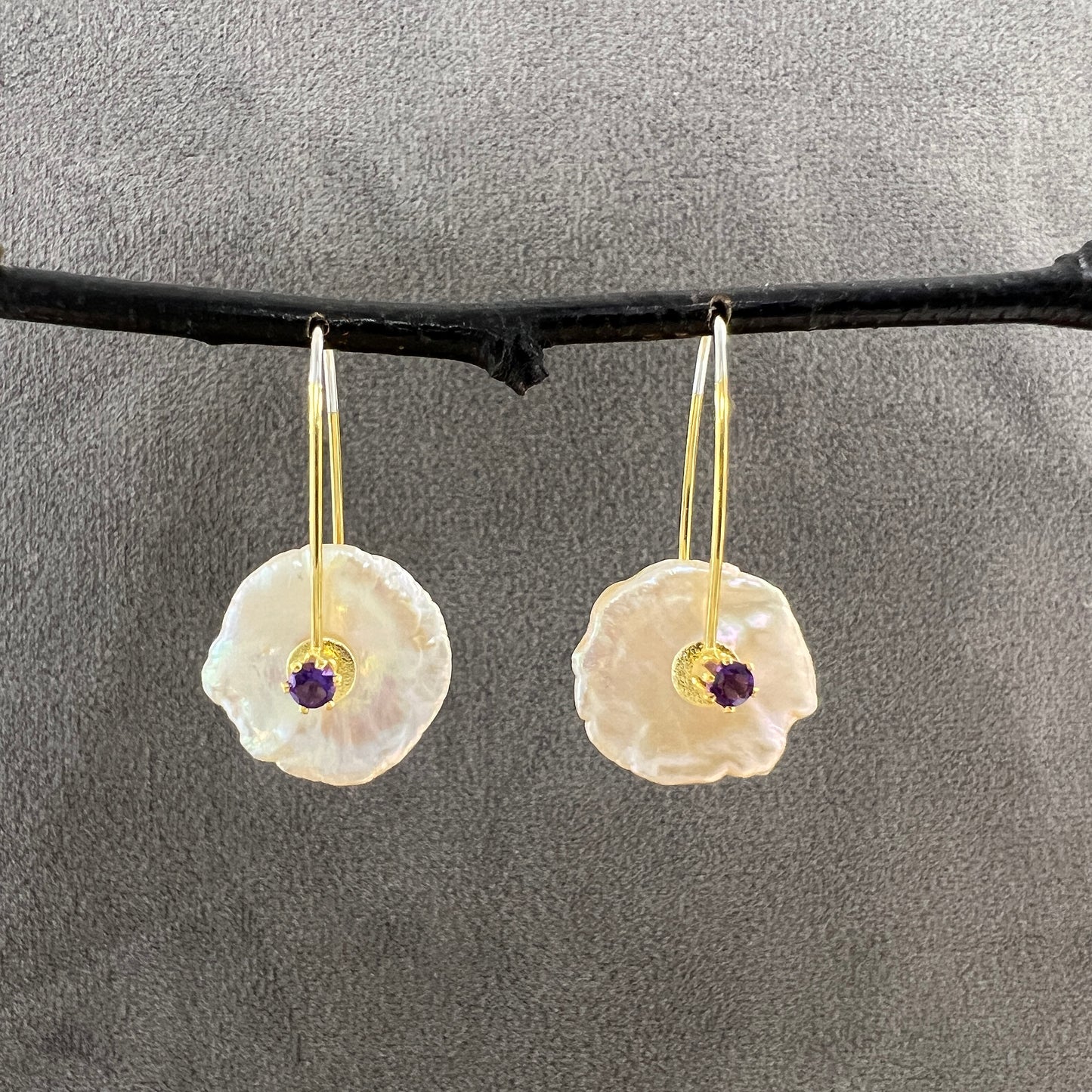 Keshi Pearl Earrings with Gemstones 2025