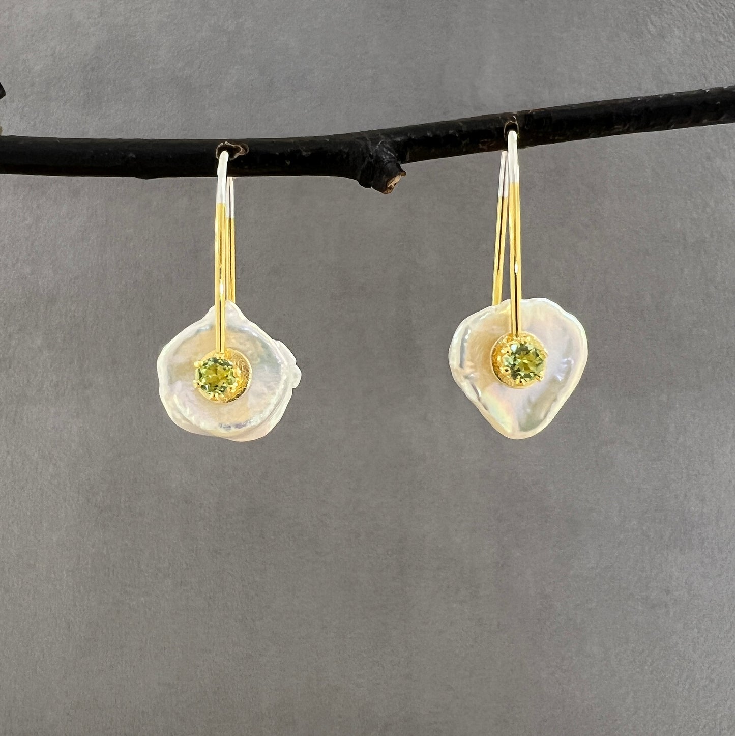 Keshi Pearl Earrings with Gemstones 2025