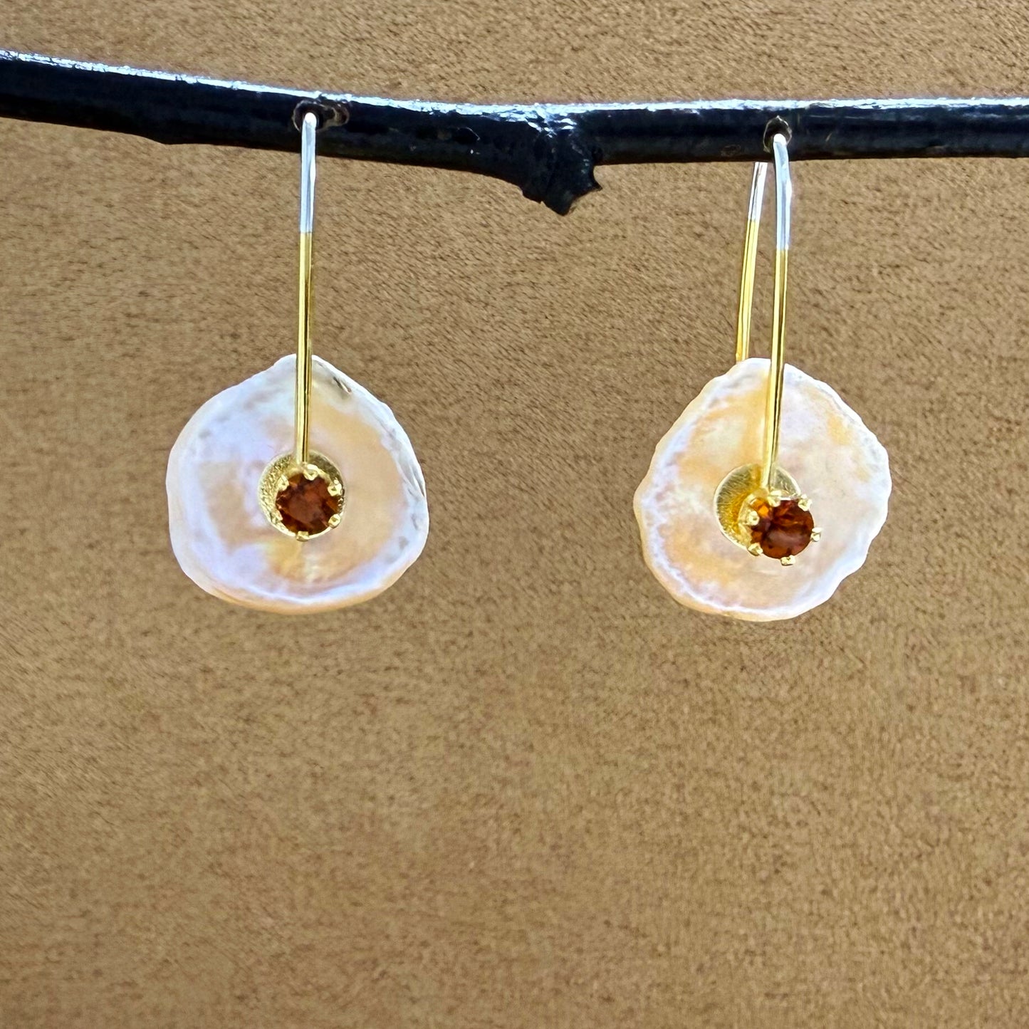 Keshi Pearl Earrings with Gemstones 2025