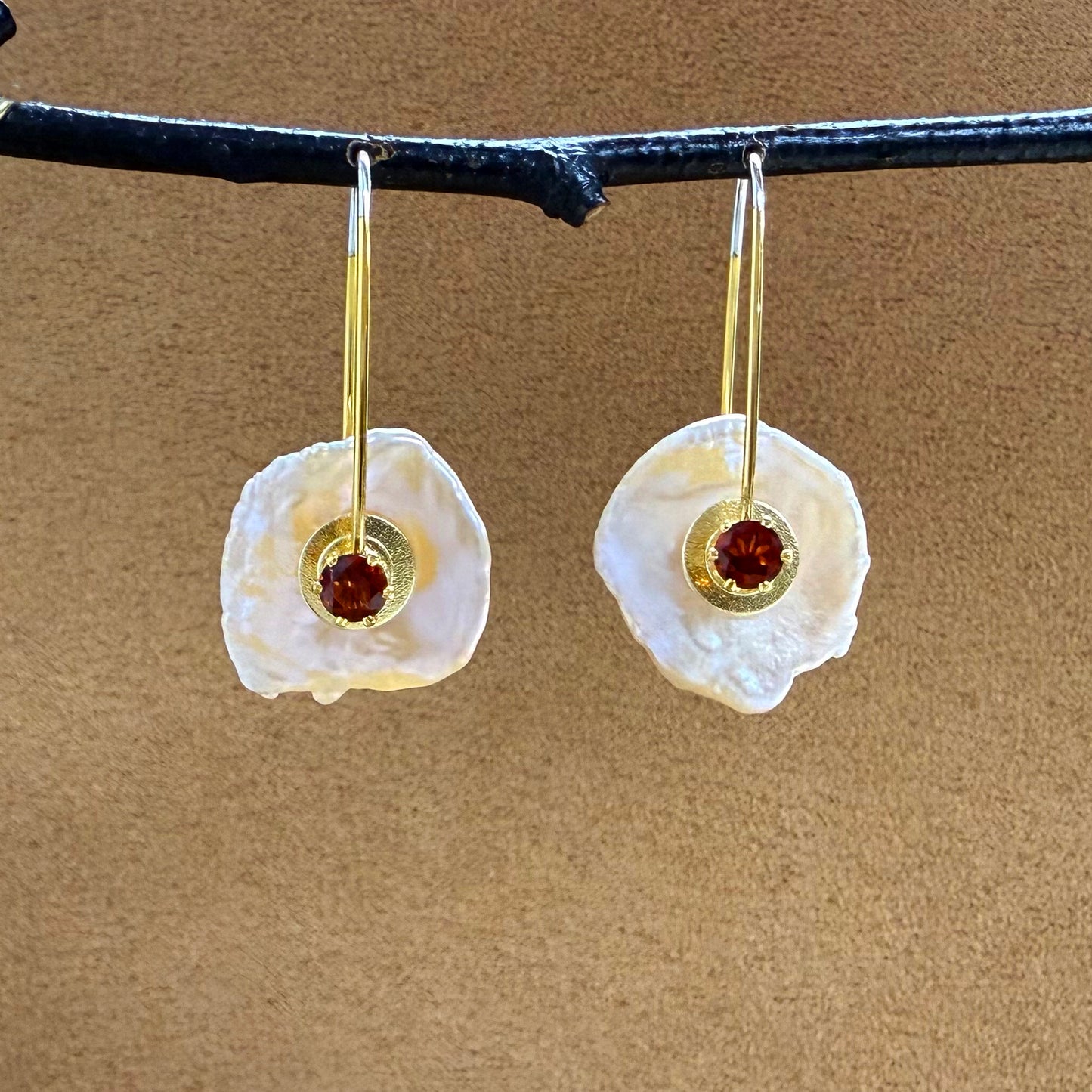 Keshi Pearl Earrings with Gemstones 2025