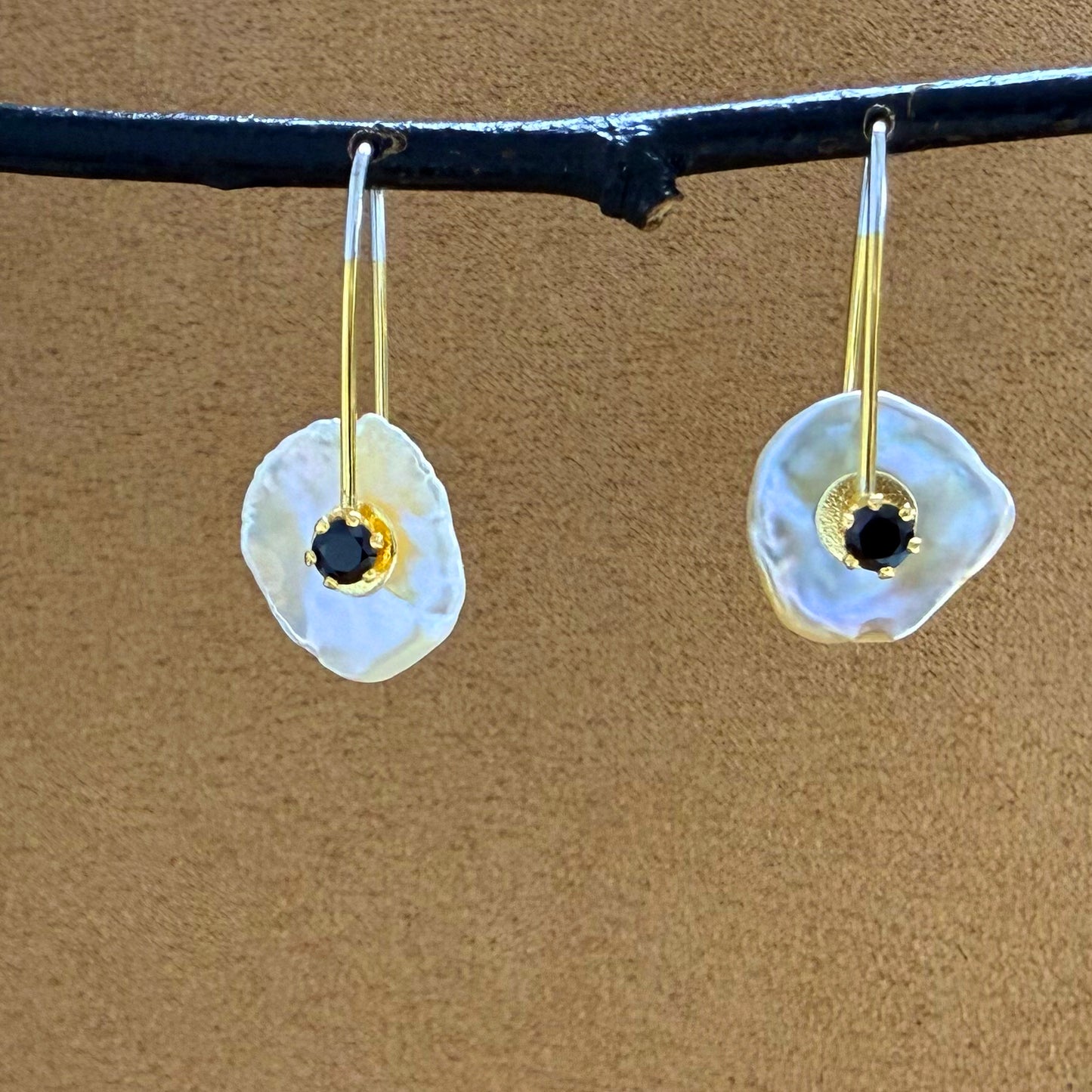 Keshi Pearl Earrings with Gemstones 2025