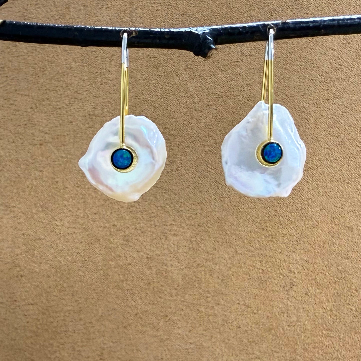 Keshi Pearl Earrings with Gemstones 2025