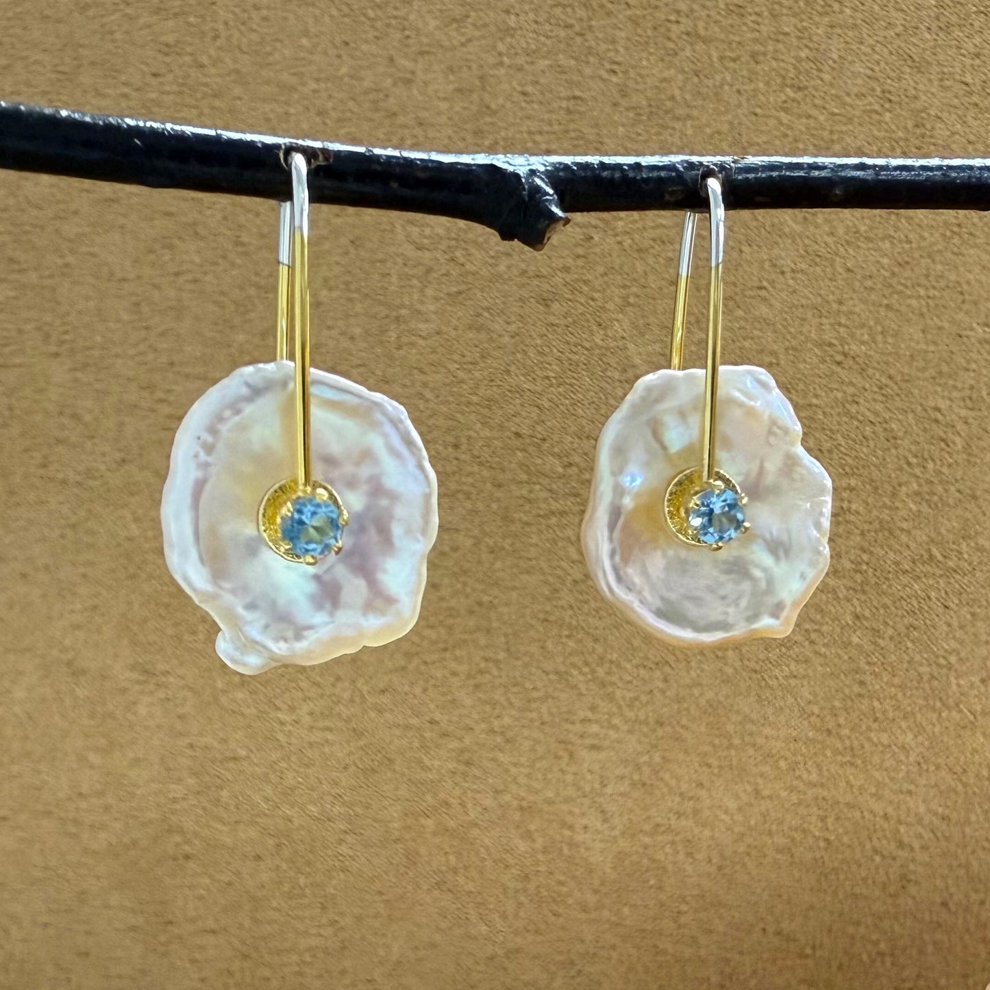 Keshi Pearl Earrings with Gemstones 2025