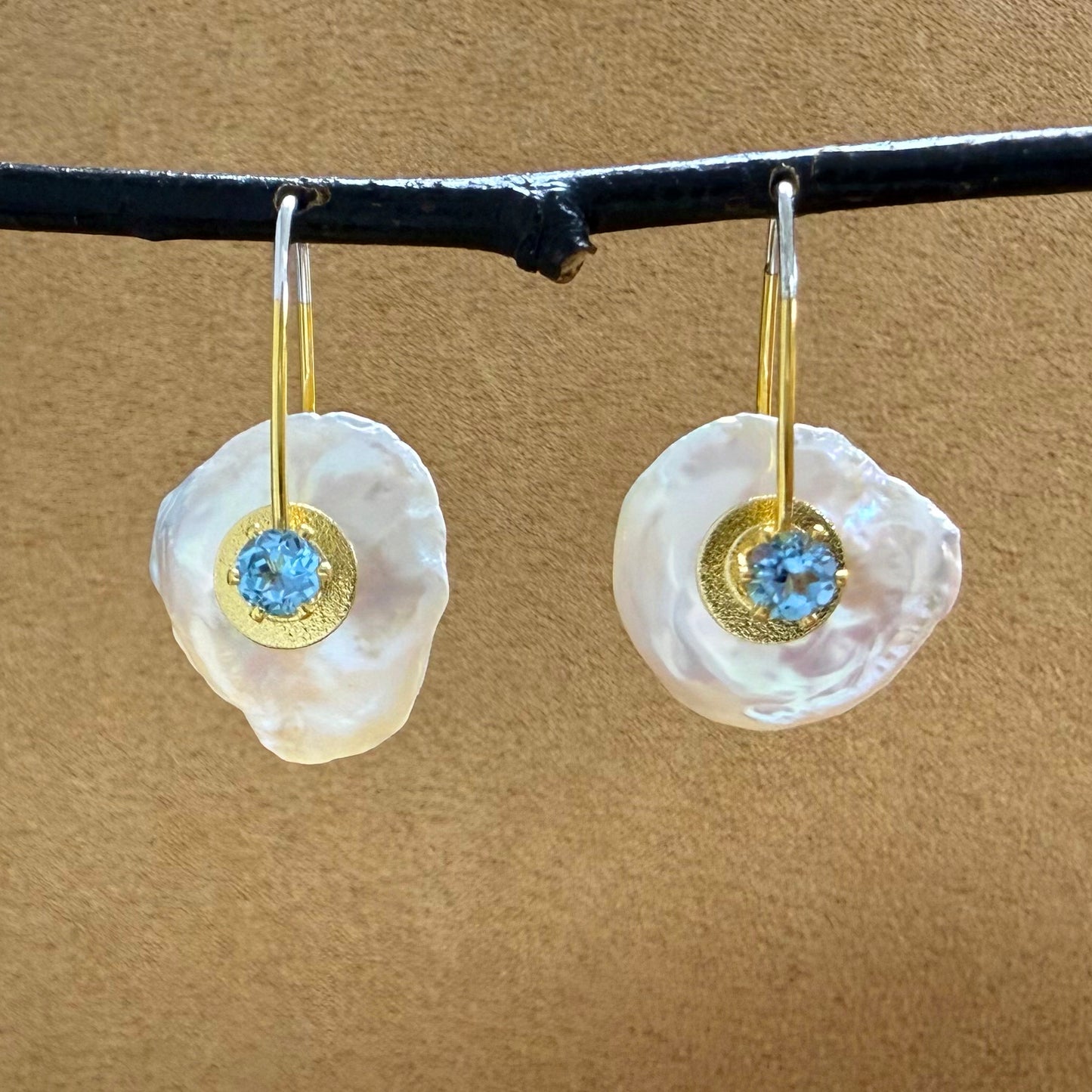 Keshi Pearl Earrings with Gemstones 2025