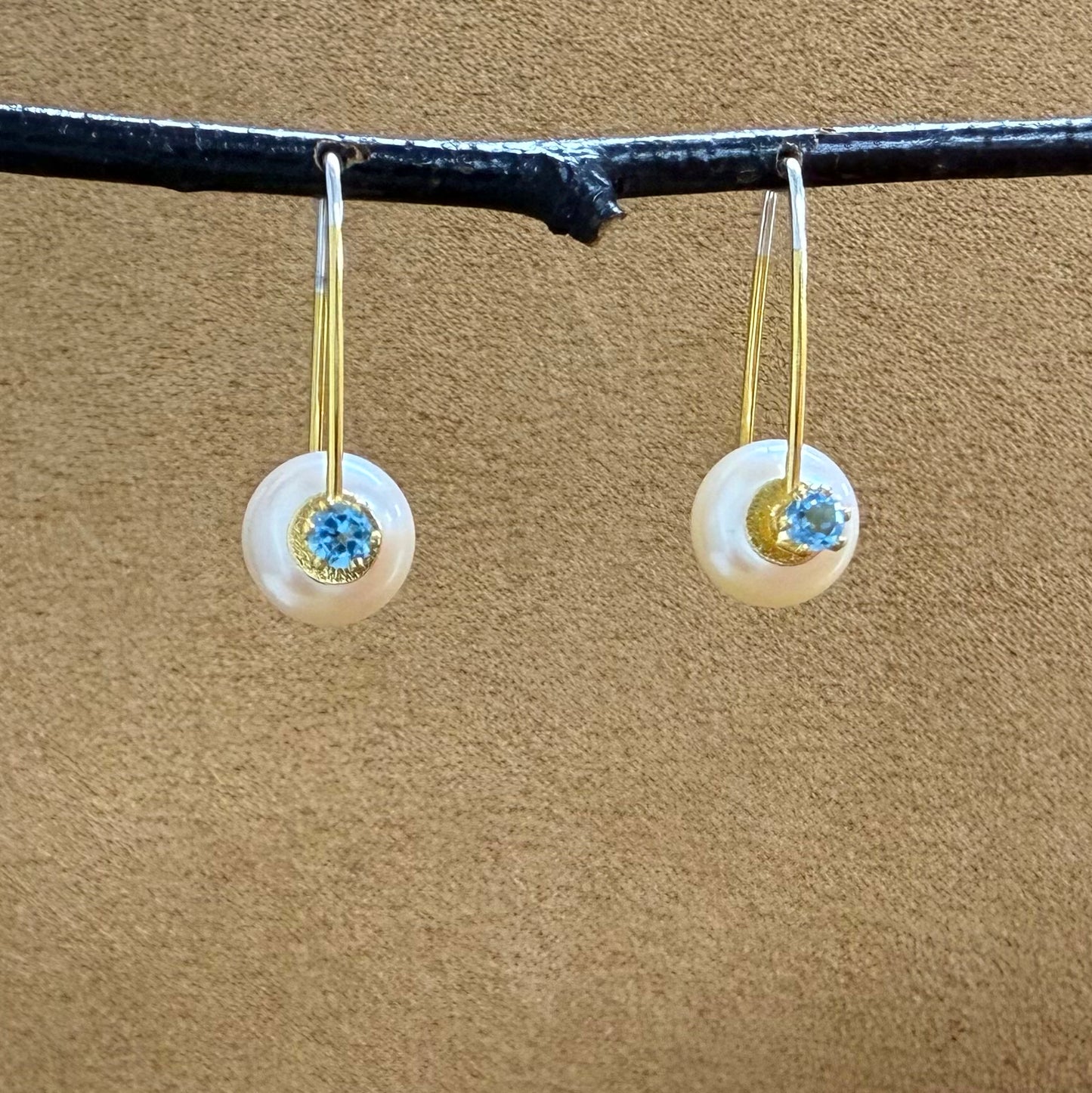 Keshi Pearl Earrings with Gemstones 2025