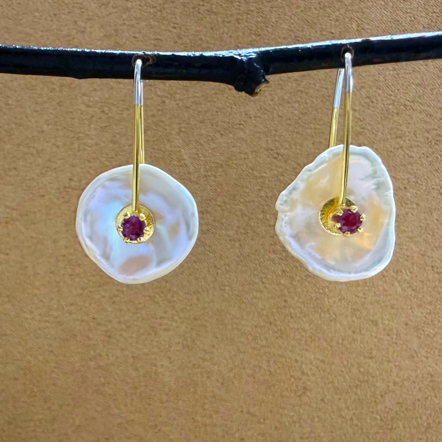 Keshi Pearl Earrings with Gemstones 2025