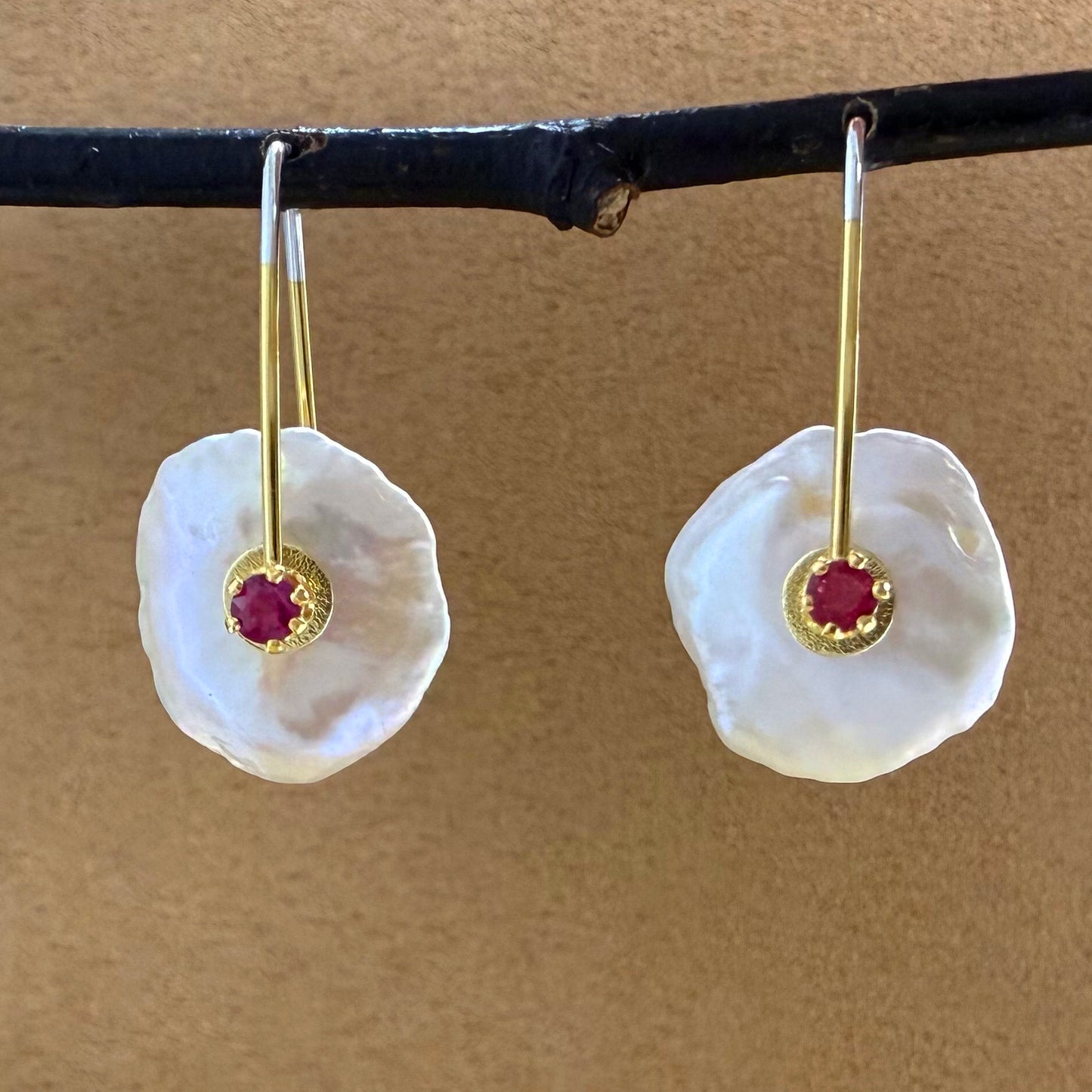 Keshi Pearl Earrings with Gemstones 2025