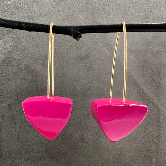 Large Eco-Friendly Pyramid Earrings