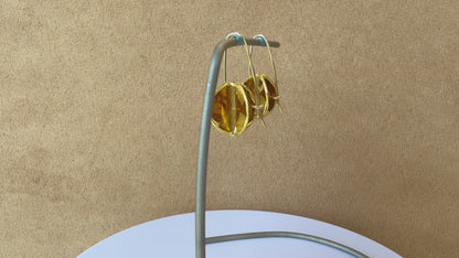 Small Mica Double Circles with Gold Leaf