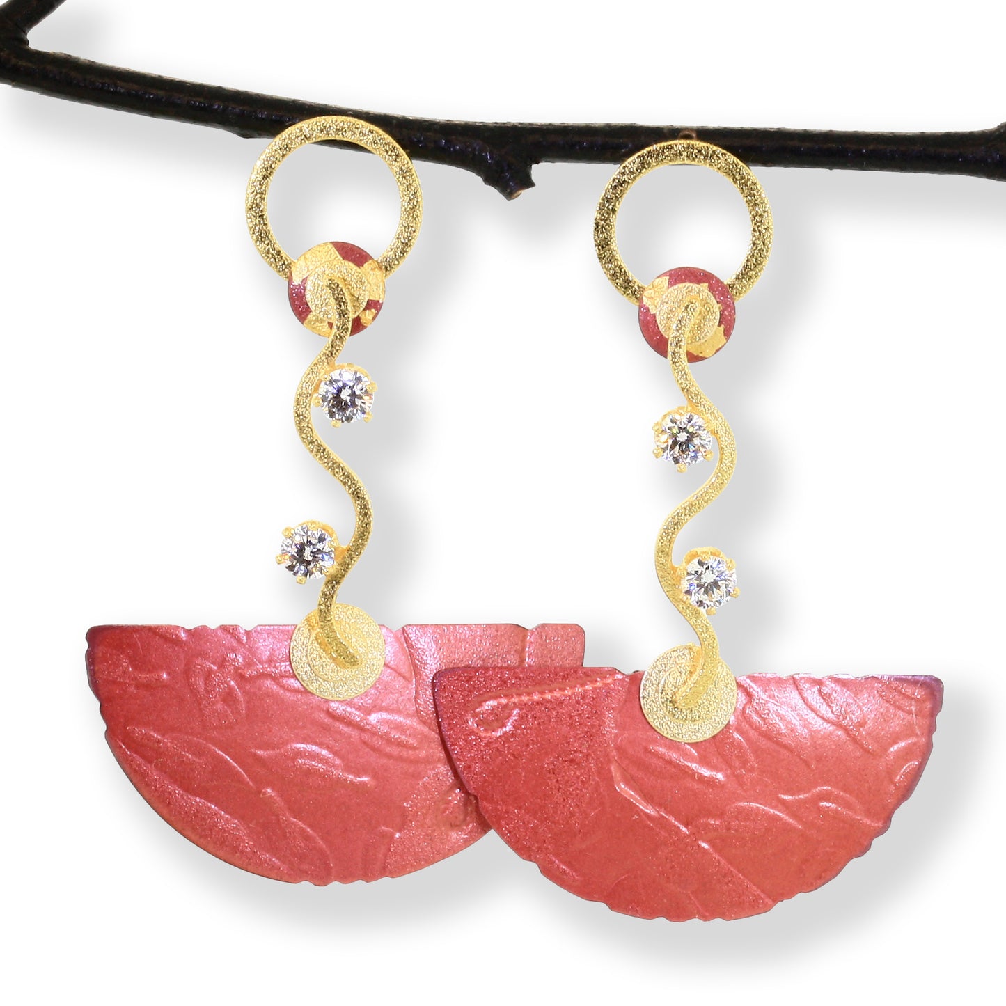 Hiirodo Copper Wave Earrings-7 Variations