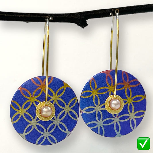 Large Lace Circle Earrings