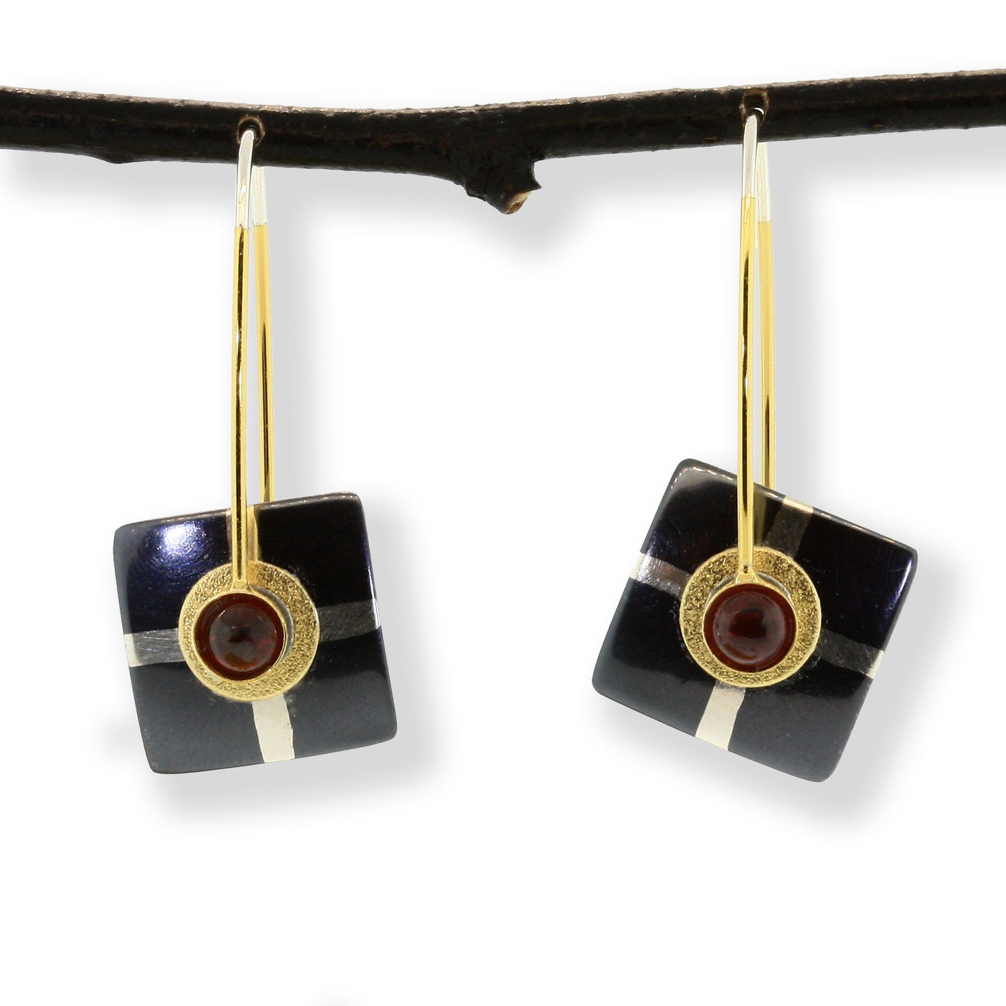 Tiny Square Kinetic Earrings