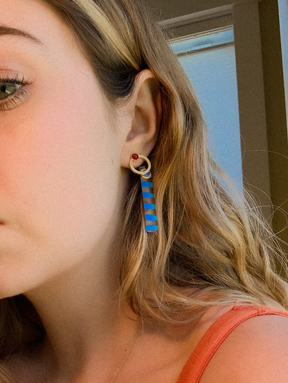 Medium Posted Bar Earrings