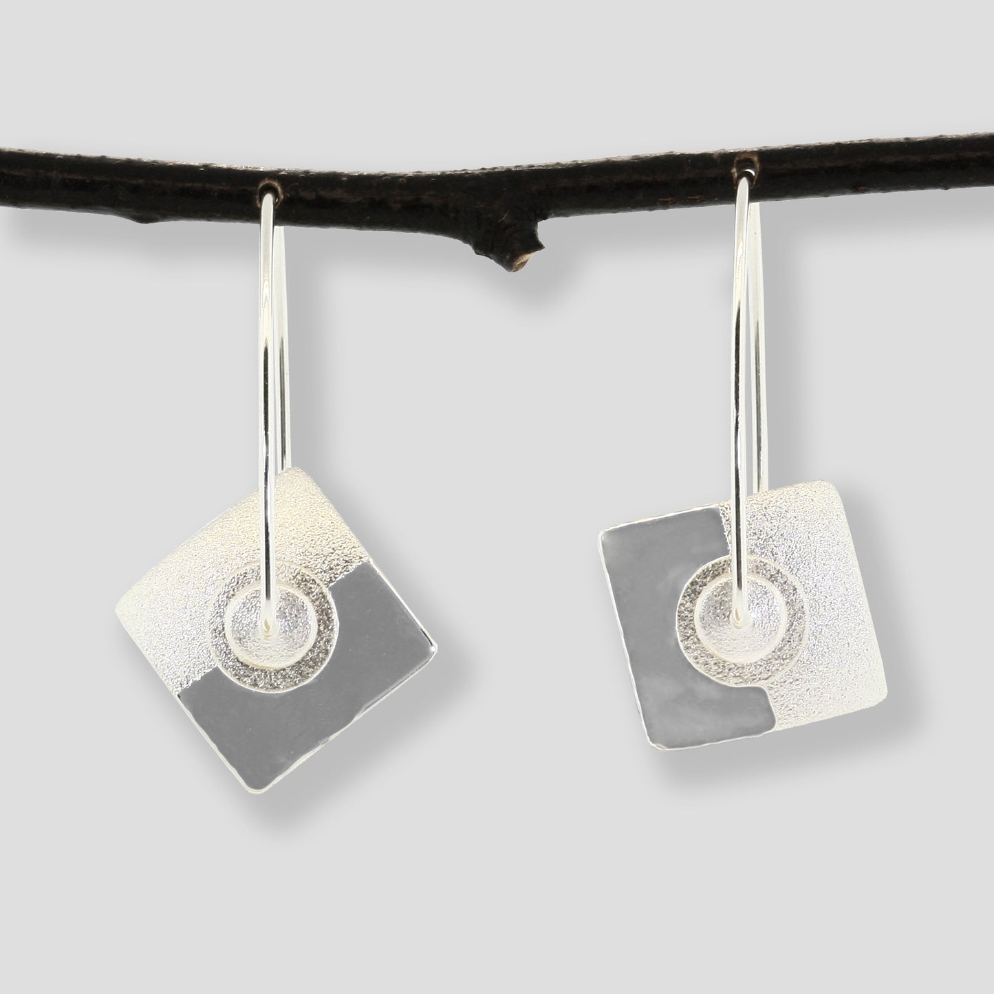 Tiny Square Kinetic Earrings