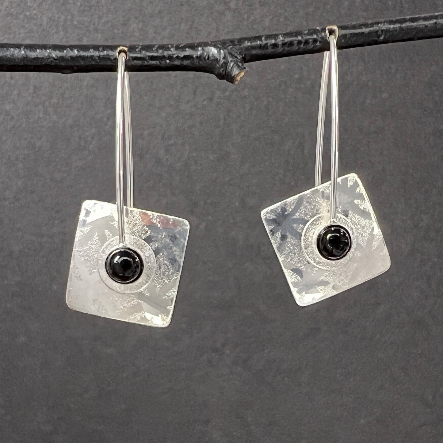 Tiny Square Kinetic Earrings