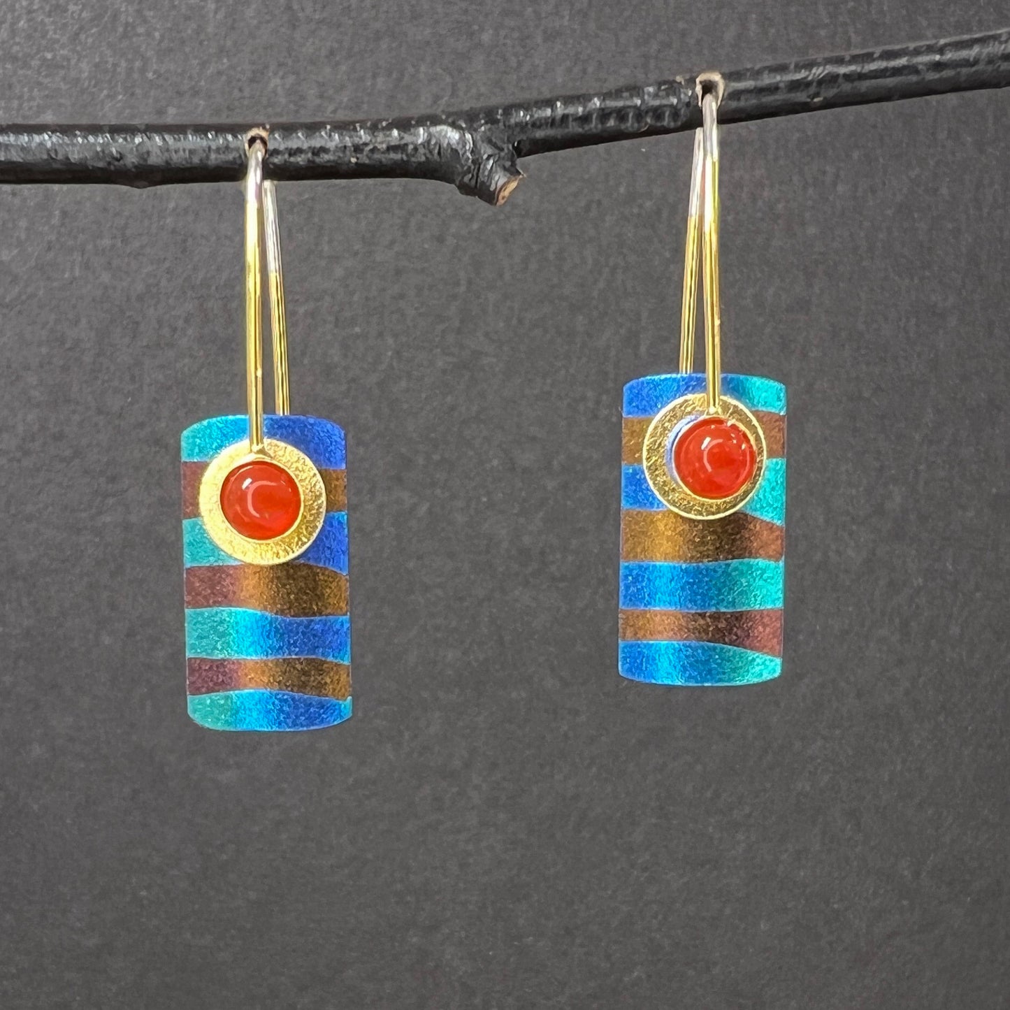Tiny Rectangle Earrings